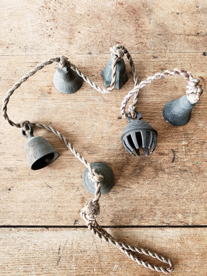 Antique Incised Brass Temple Bells
