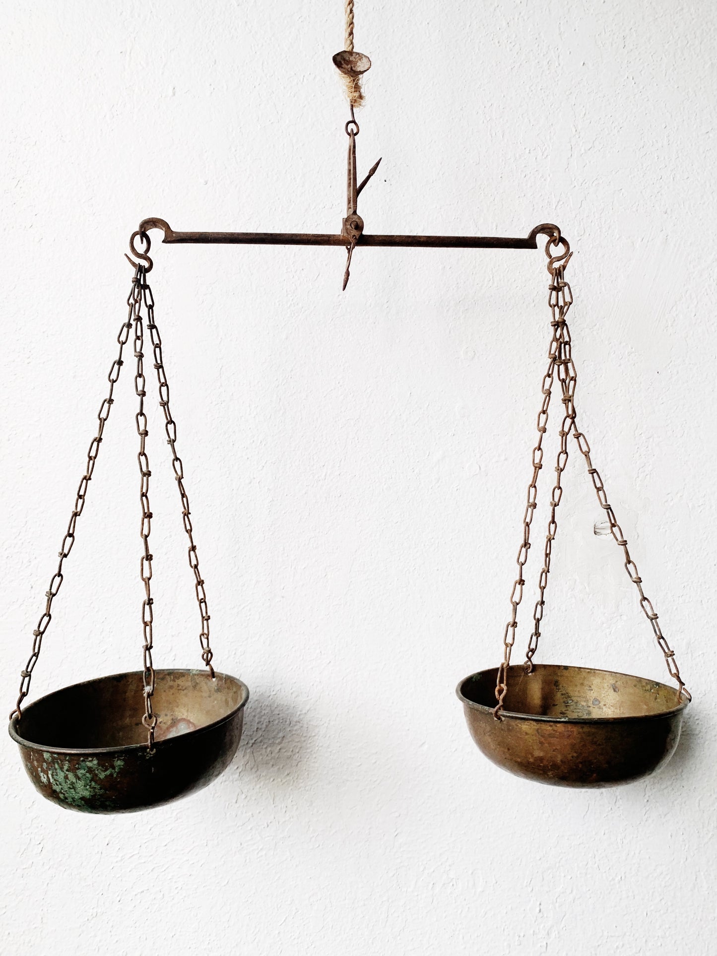 Antique Brass Market Scale