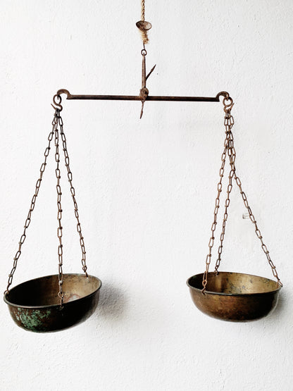 Antique Brass Market Scale