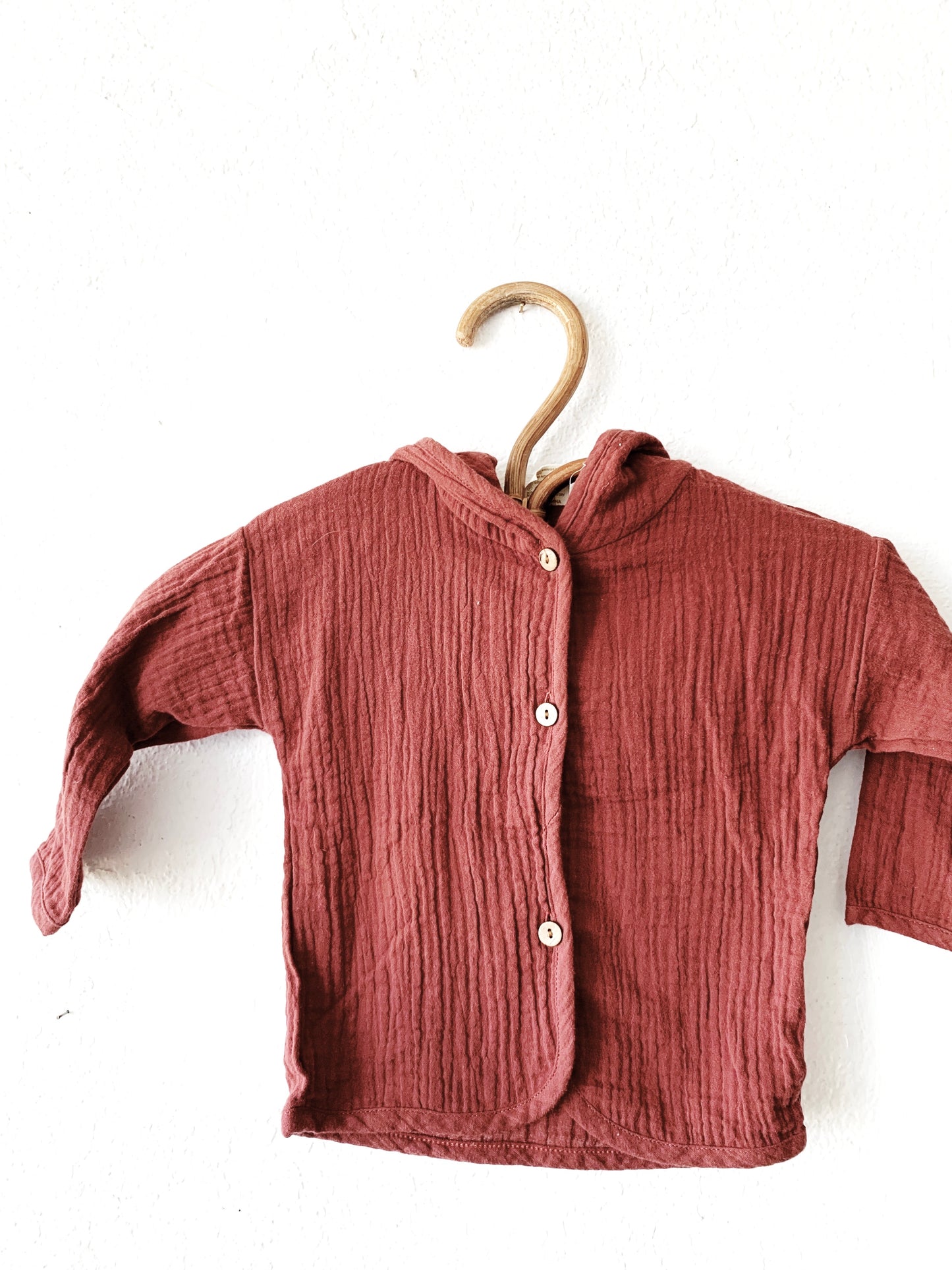 Toddler Cotton Button Up Hoodie