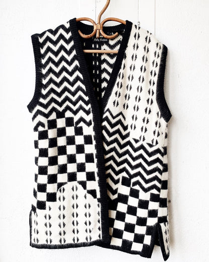 Vintage Long Angora Sweater Vest