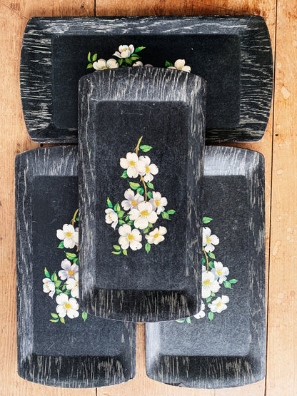 Vintage Hand Painted Dogwood Tray
