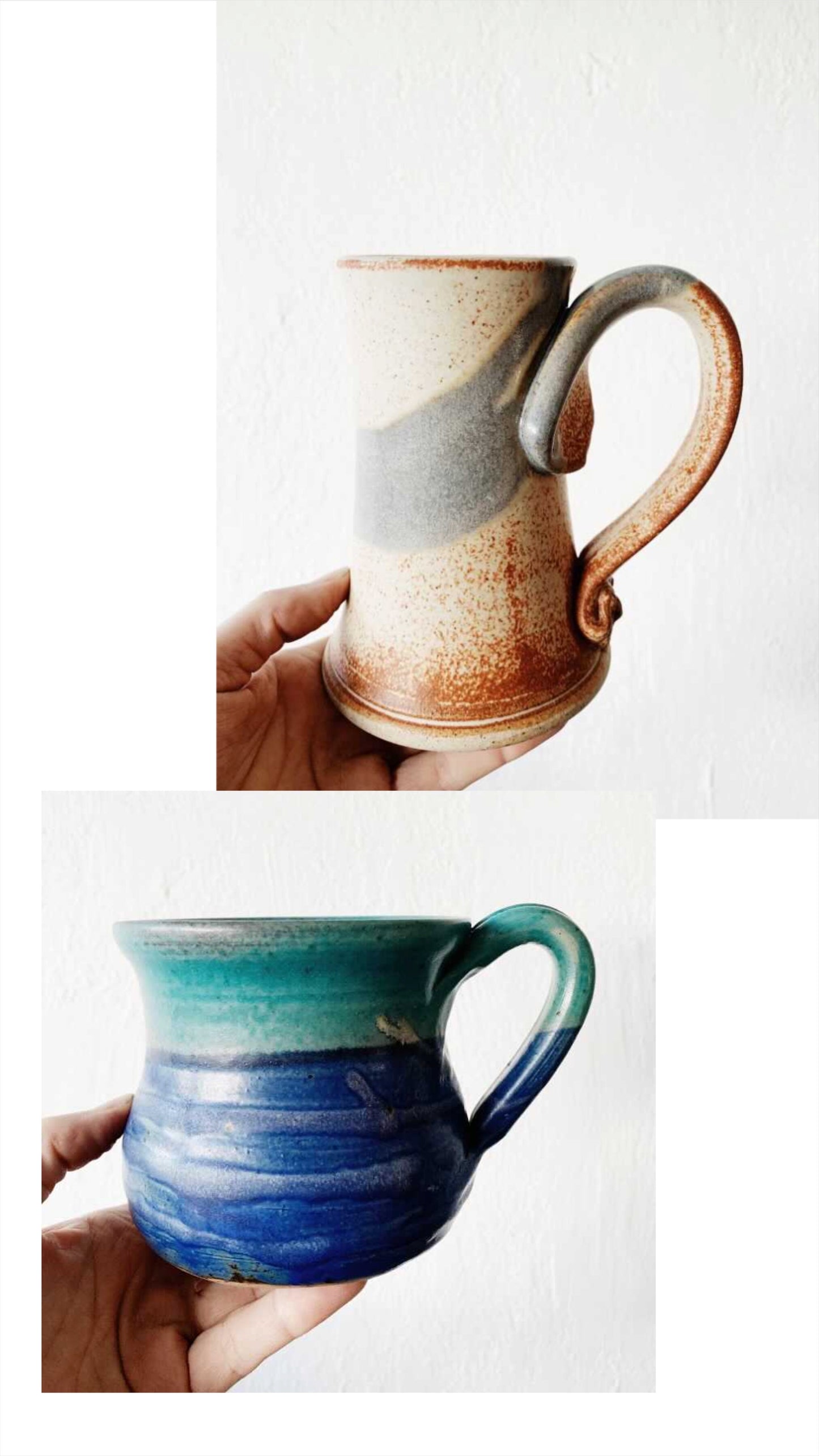 Large Vintage Pottery Mug