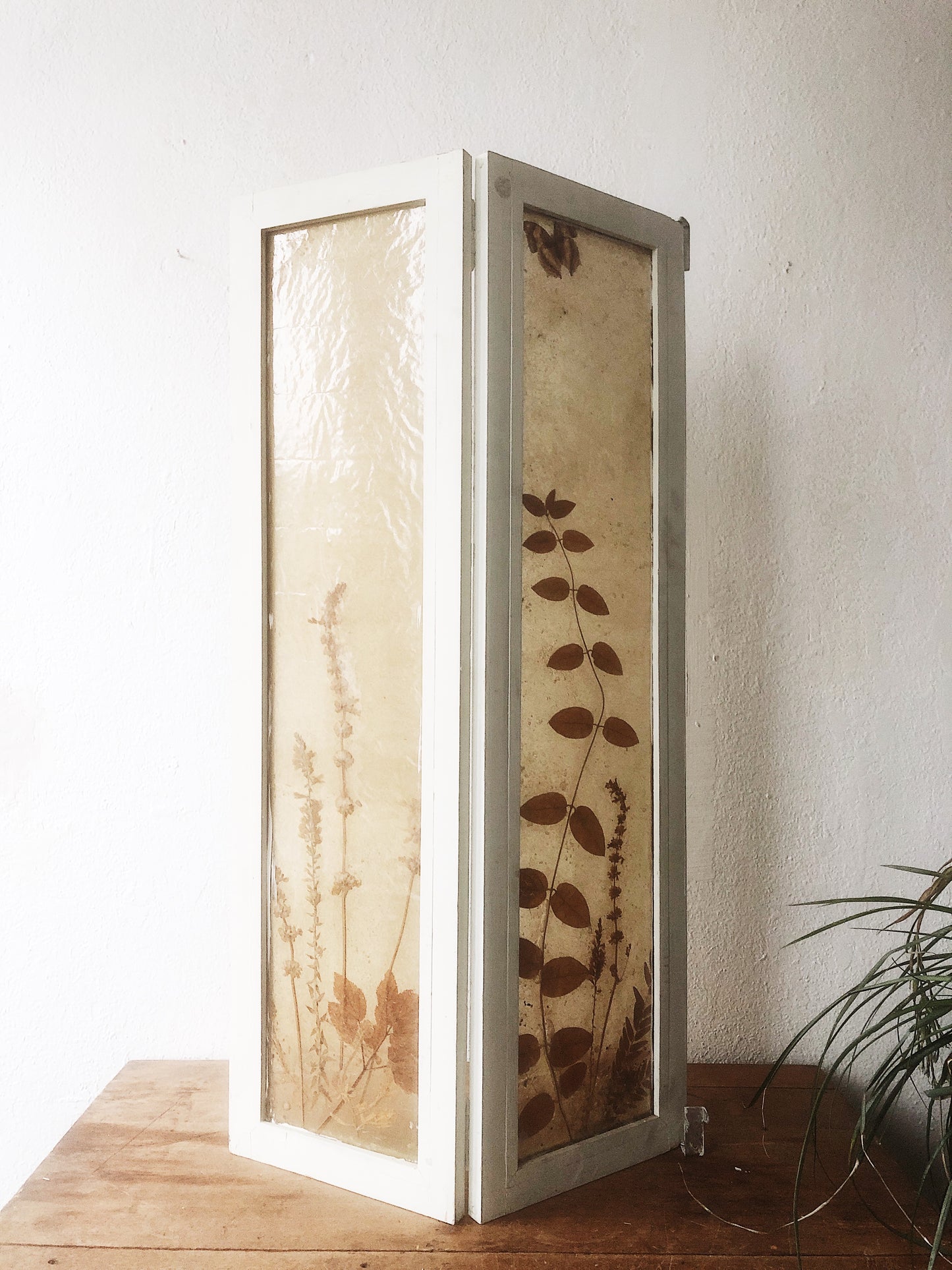Vintage Pressed Floral Resin Shutter