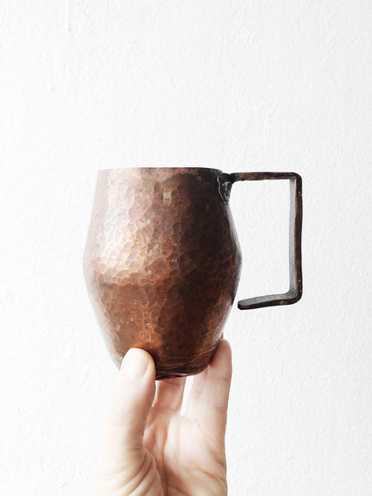 Vintage Hammered Copper Mug
