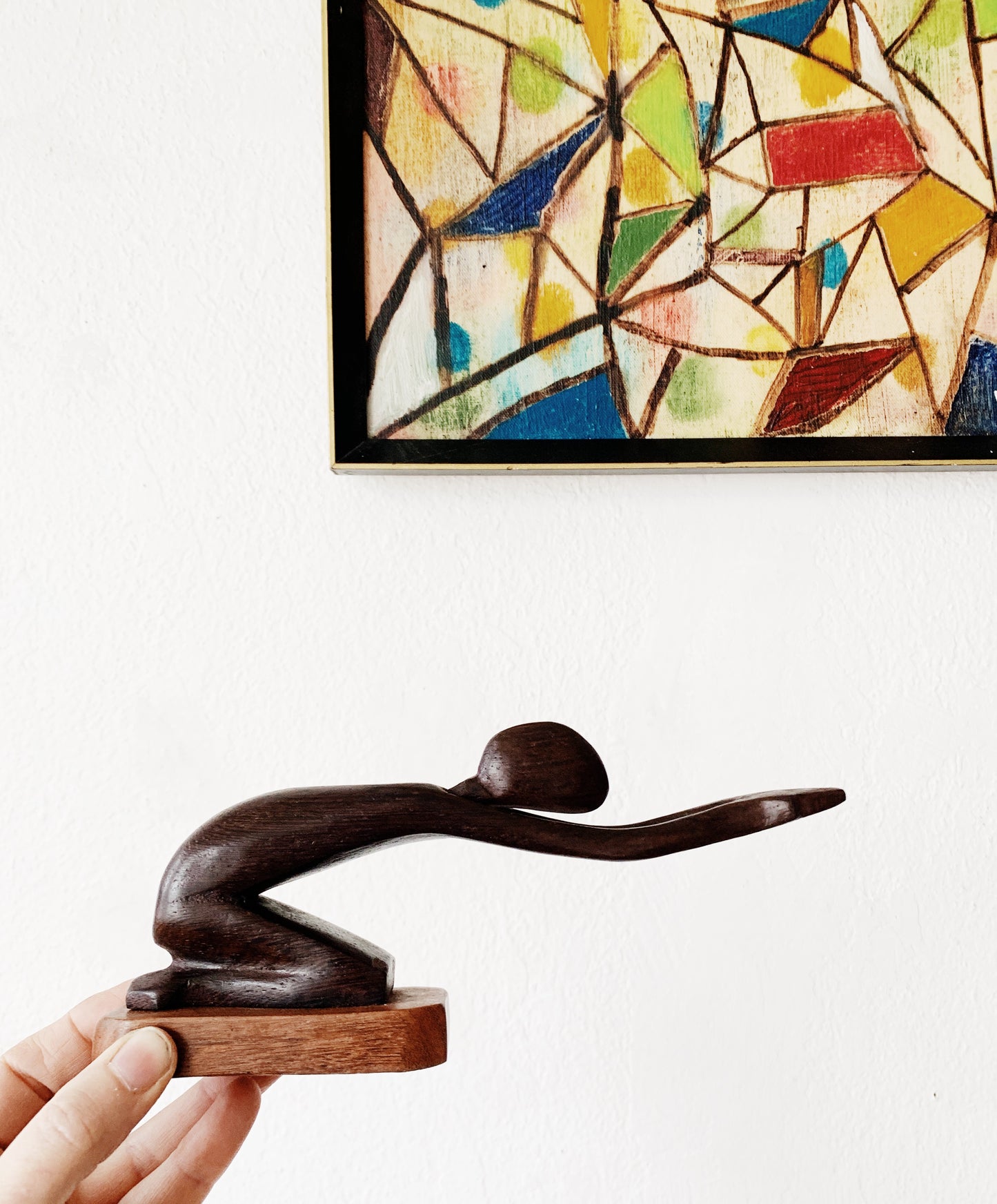 Mid Century Wood Sculpture