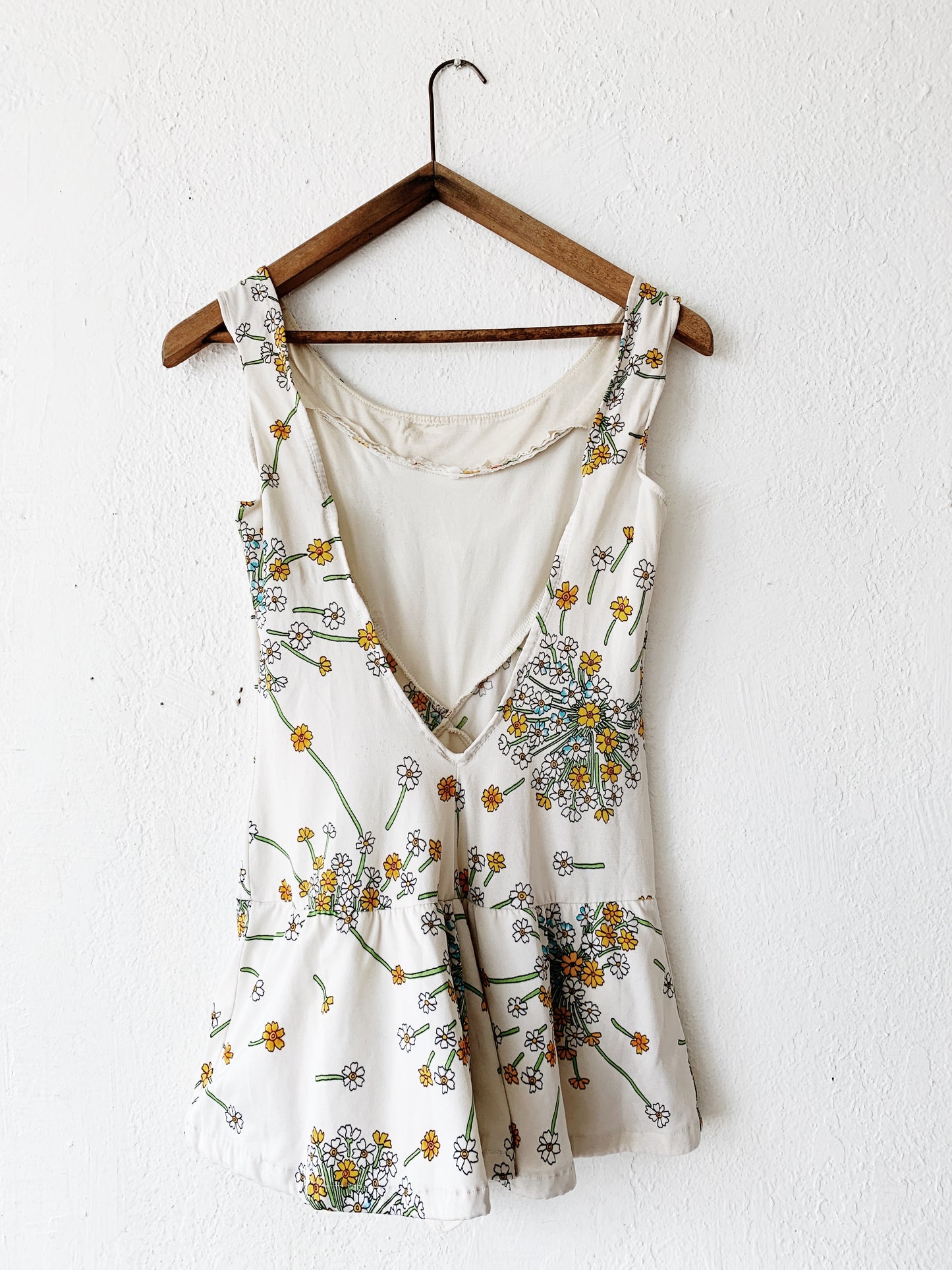 Vintage Floral One Piece Bathing Suit