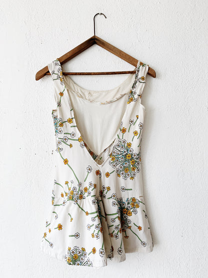 Vintage Floral One Piece Bathing Suit