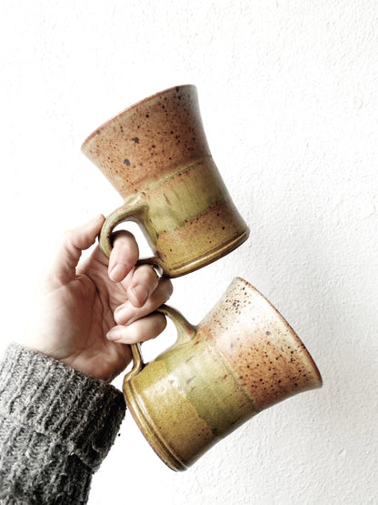 RESERVED Vintage Pottery mug Pair