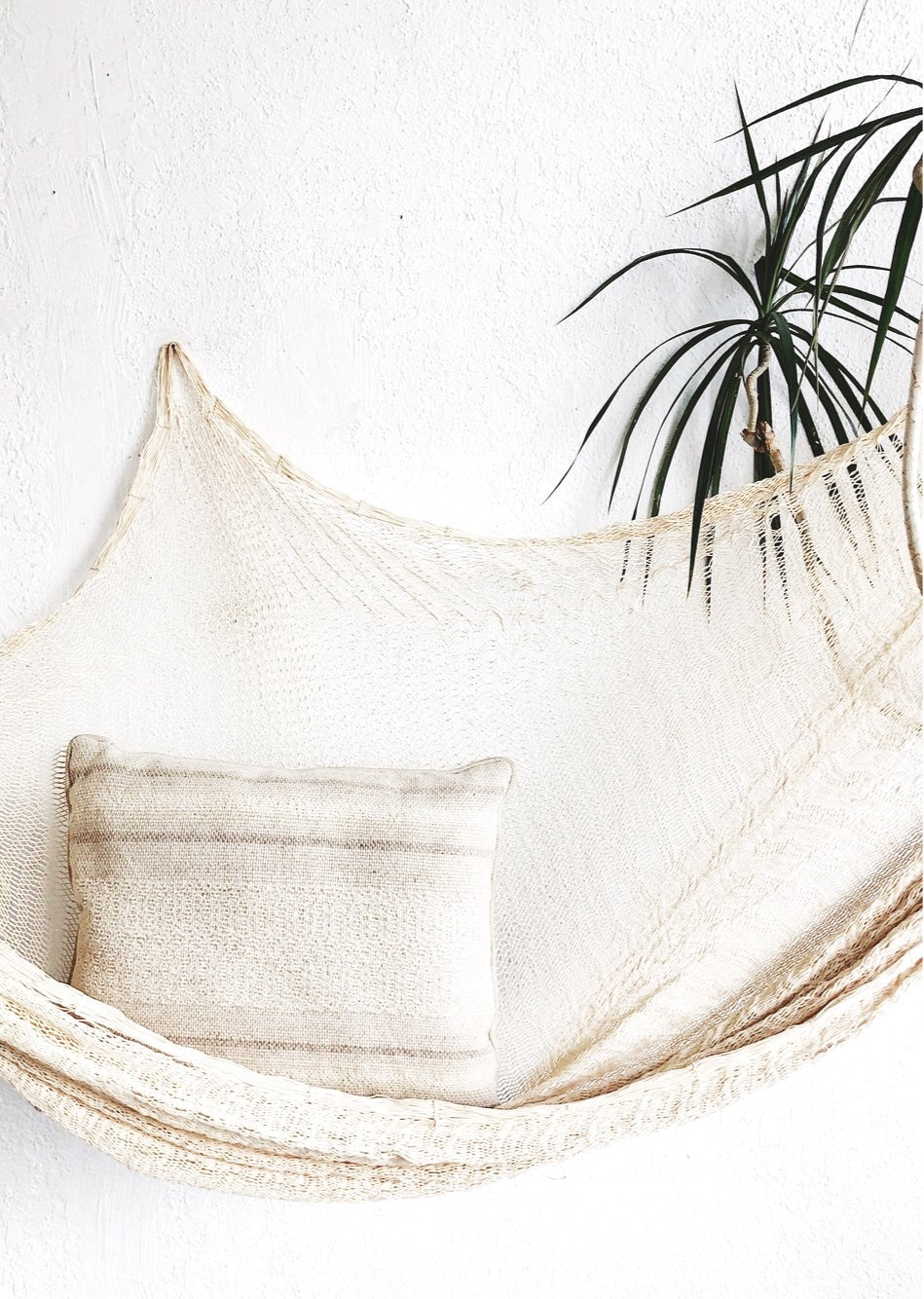 Vintage Cotton Net Hammock and Pillow