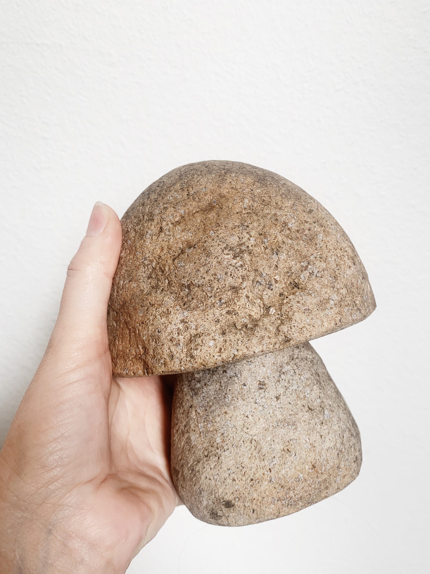 Vintage Cement Garden Mushroom