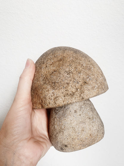Vintage Cement Garden Mushroom