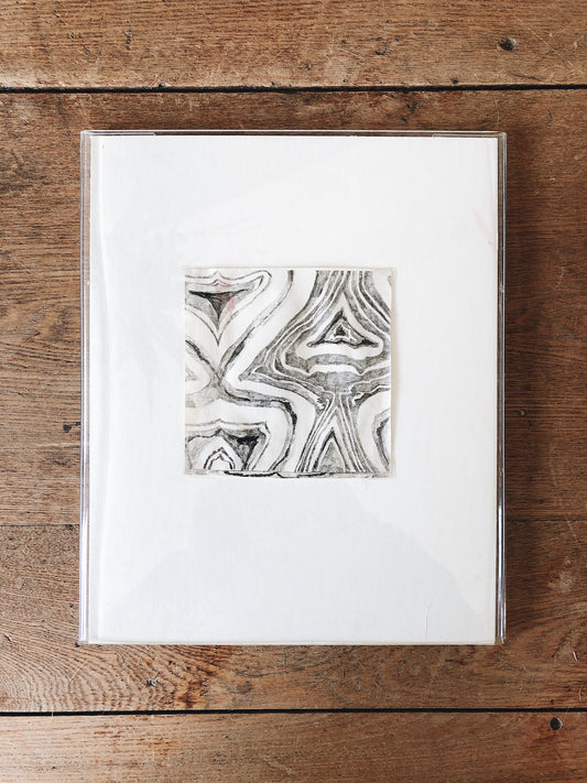 Hand Drawn Marbled Ink Print