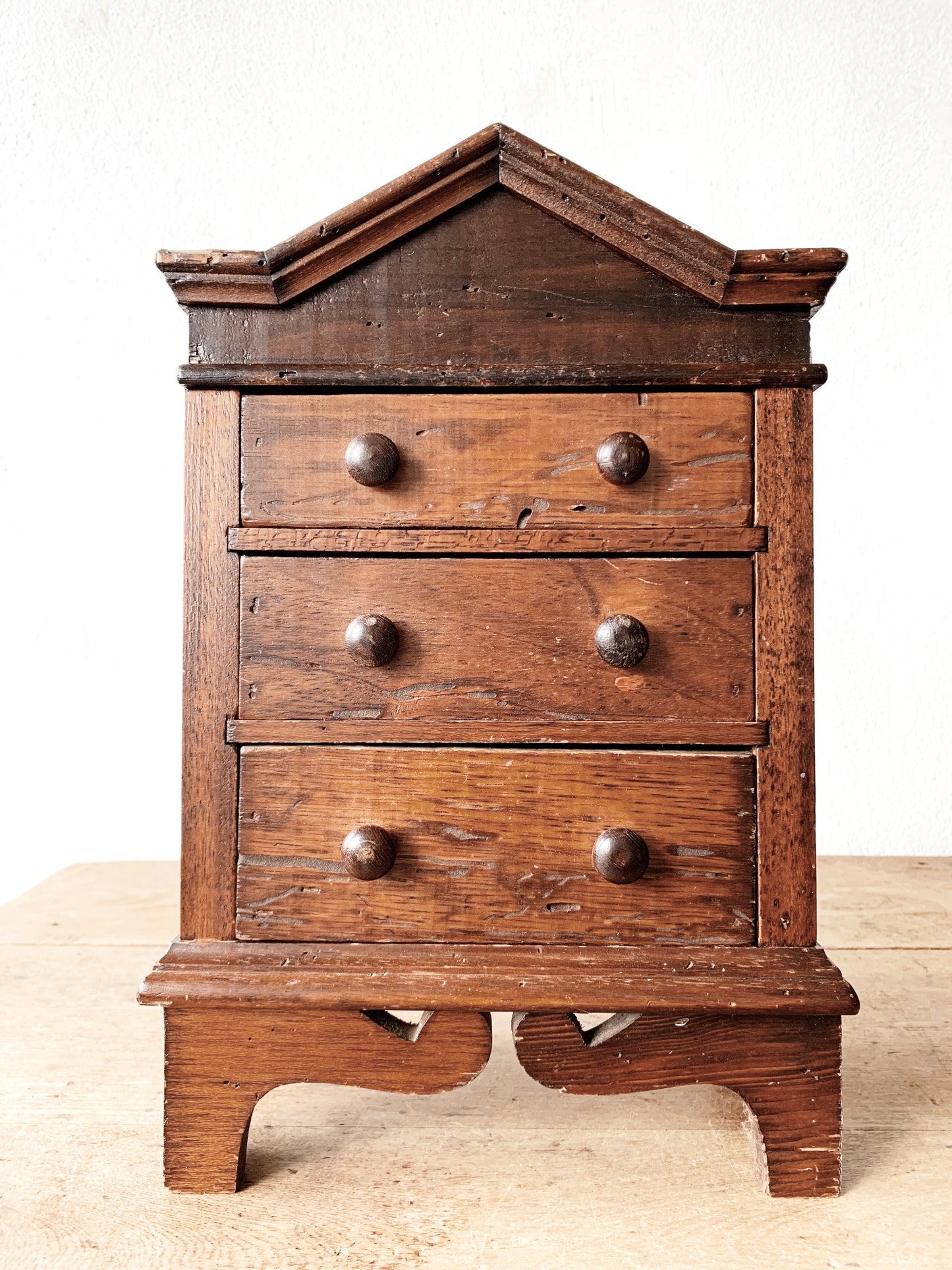 Antique Wood Jewelry Chest