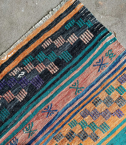 Vintage Turkish Cicim Kilim Rug