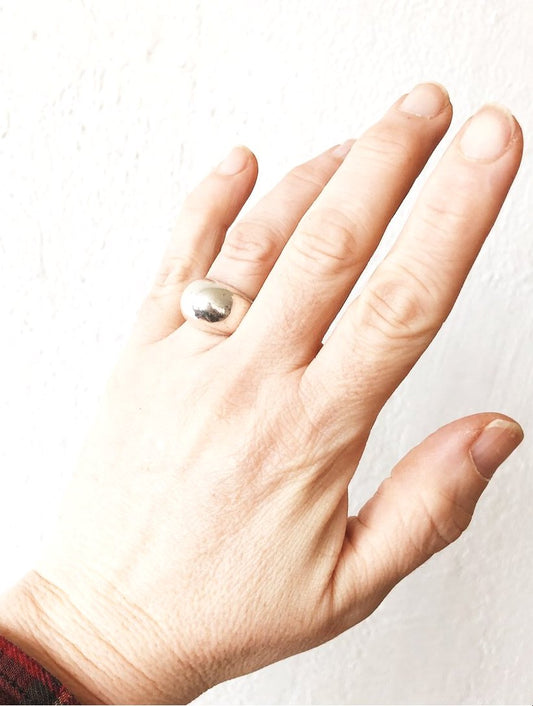 Vintage Sterling Silver Dome Ring