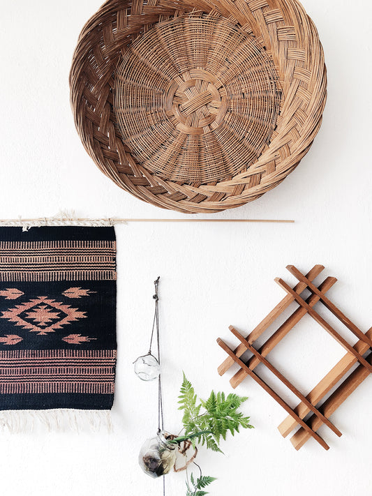 Extra Large Round Vintage Basket
