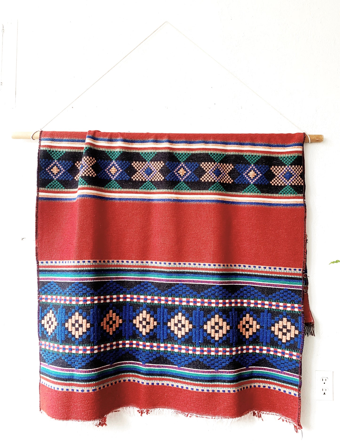 Vintage Colorful Woven Blanket