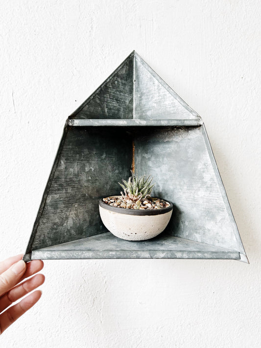 Vintage Tin Corner Shelf