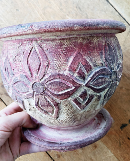 Terra Cotta Pot with Integrated Tray