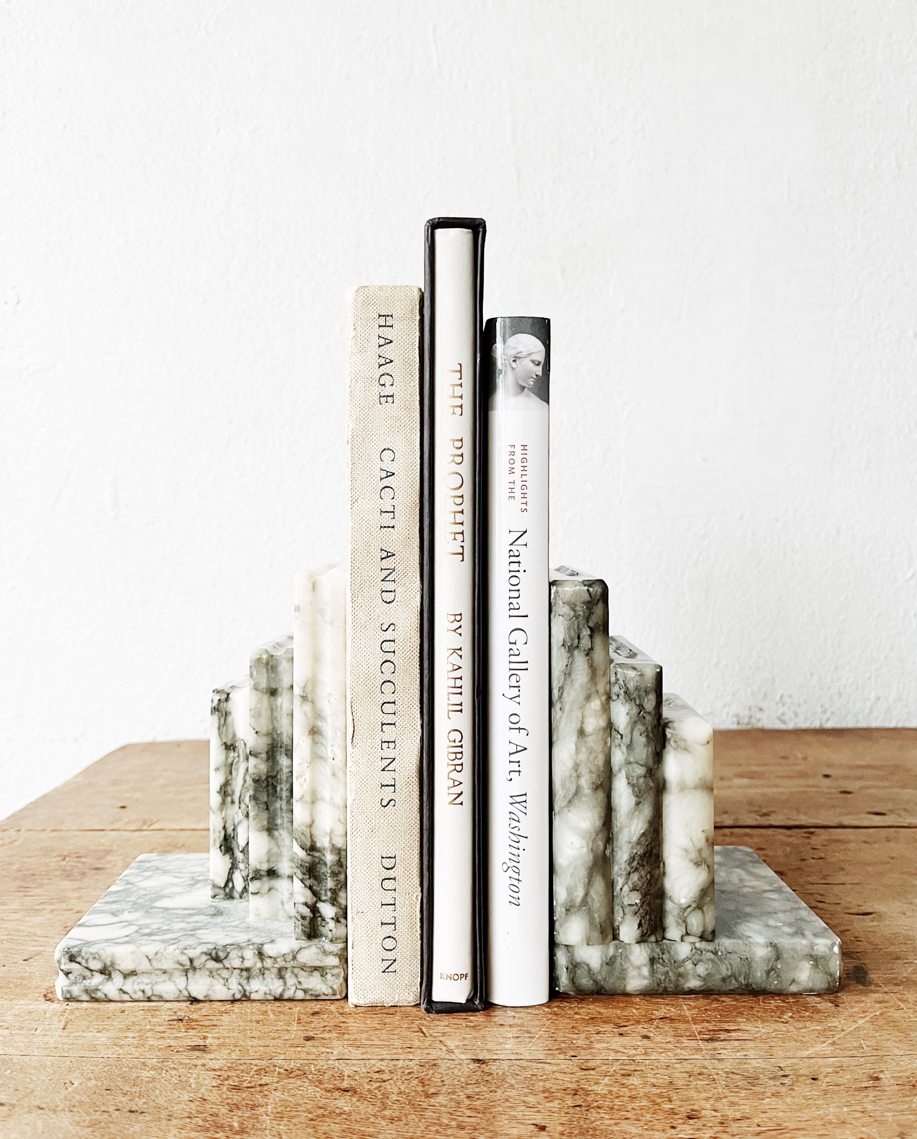 Vintage Marble Bookends