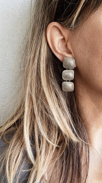 Vintage Silver Drop Earrings