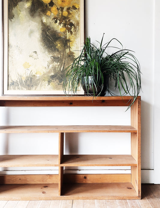 Vintage Handmade Built In Book Shelf