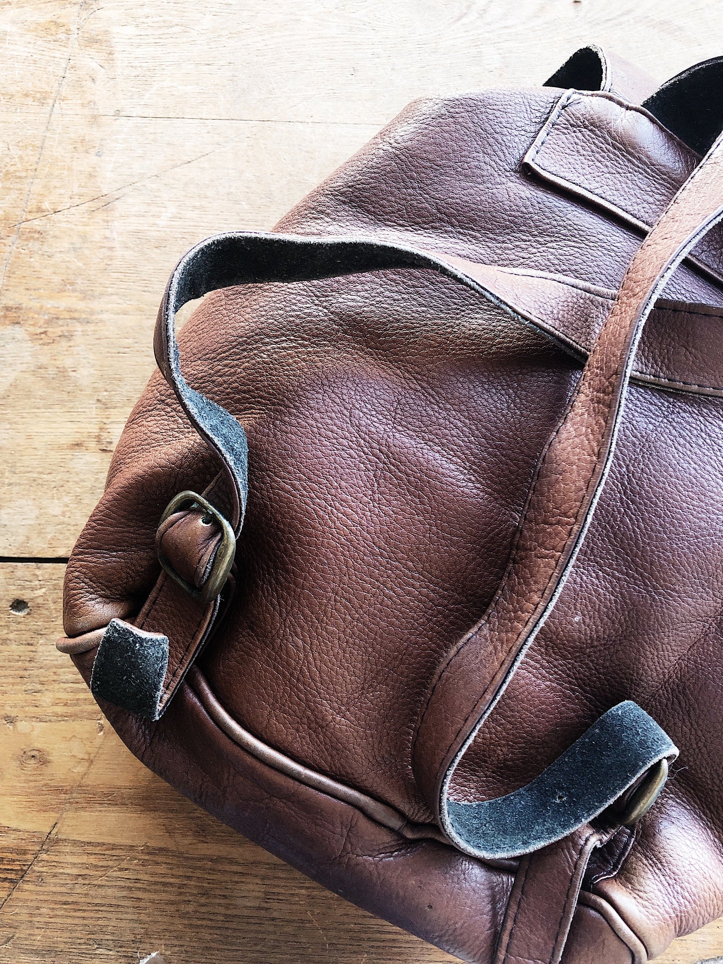 Vintage Columbian Leather Backpack