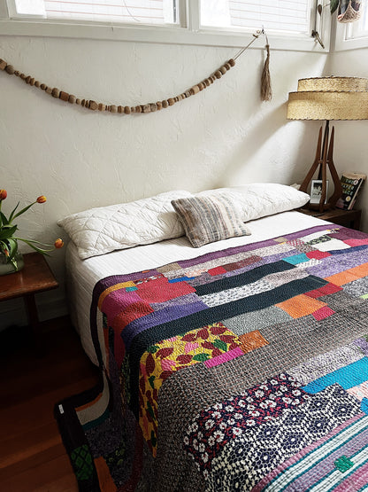 Handmade Cotton Kantha Quilt