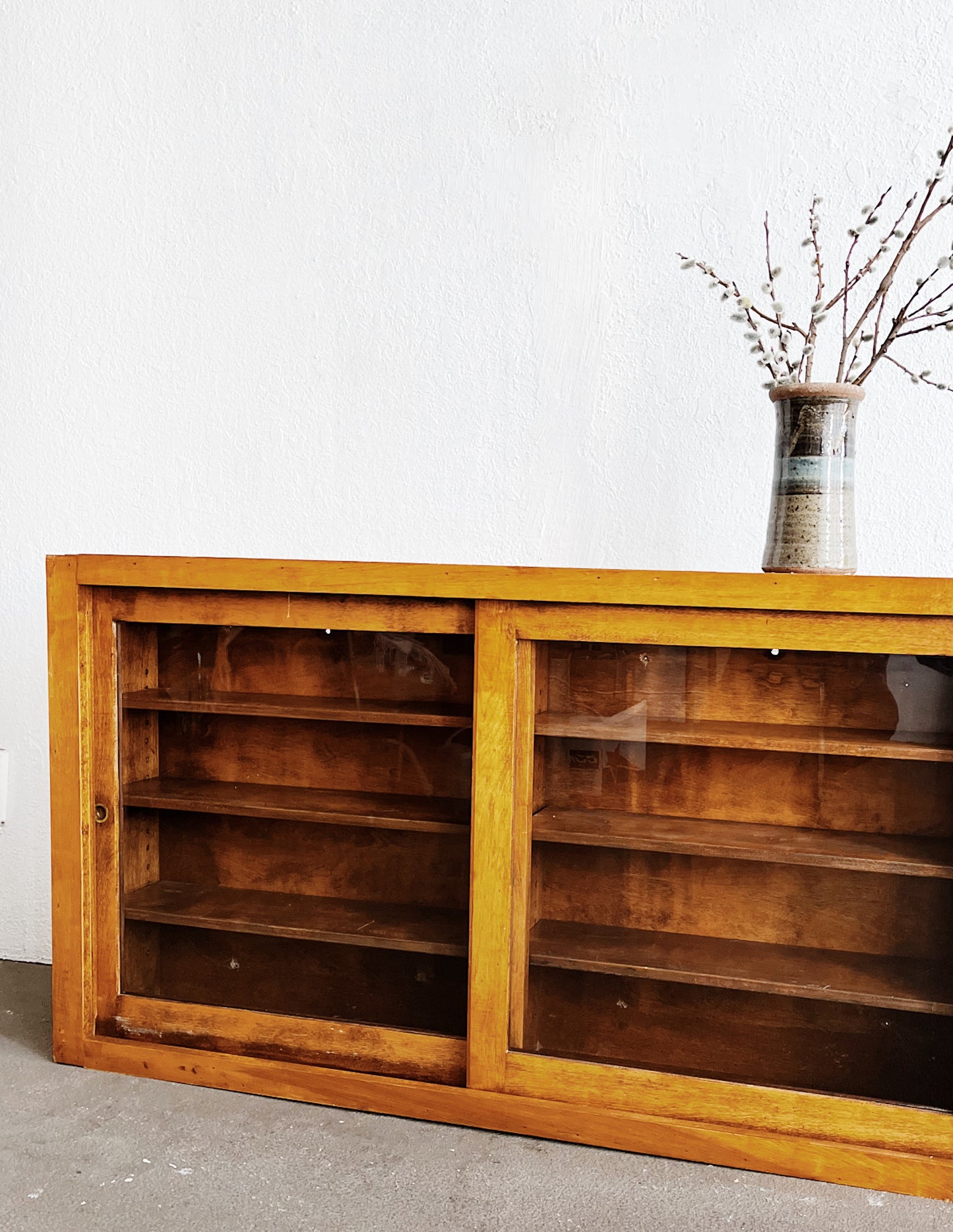 Mid Century Sliding Door Cabinet