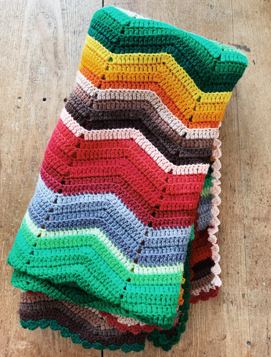 Vintage Rainbow Afghan