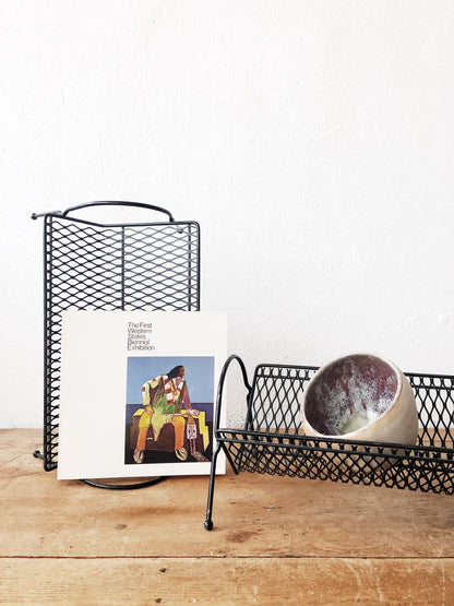 Mid Century Metal Book Rack