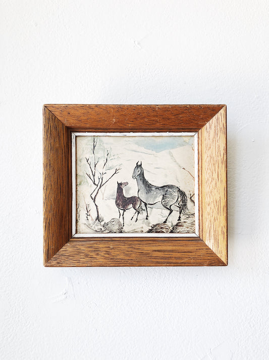 Vintage Petite Horse Lithograph