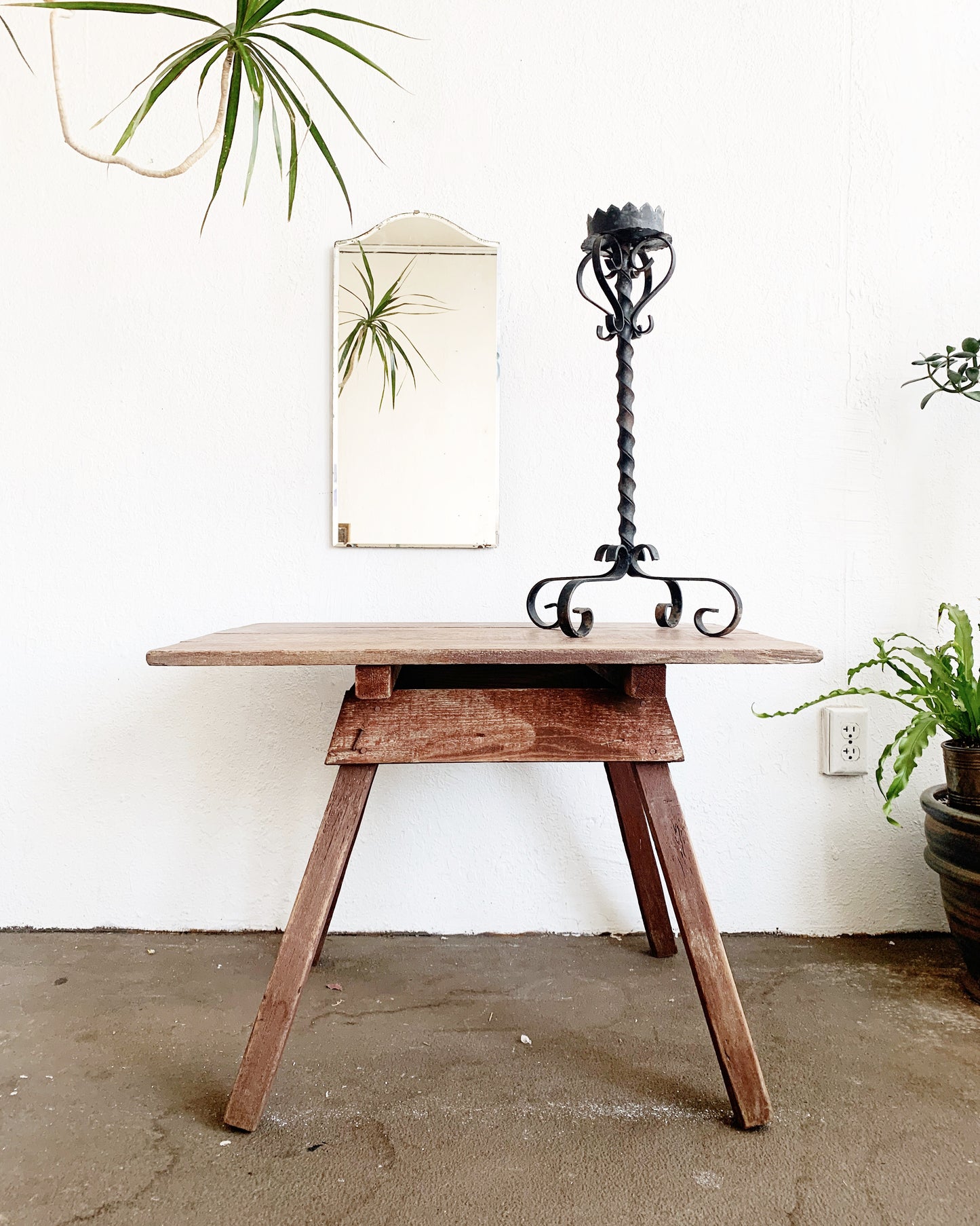 Mid Century Iron Candelabra