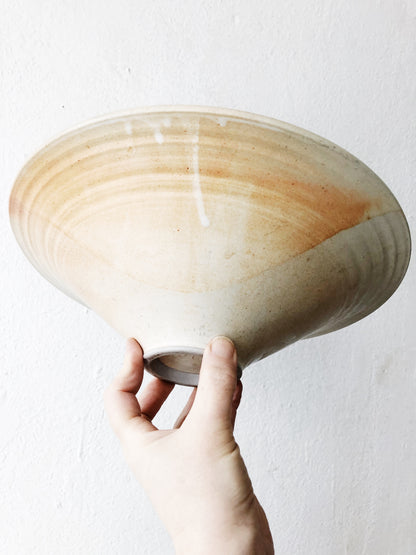 Handmade Fluted Pottery Bowl