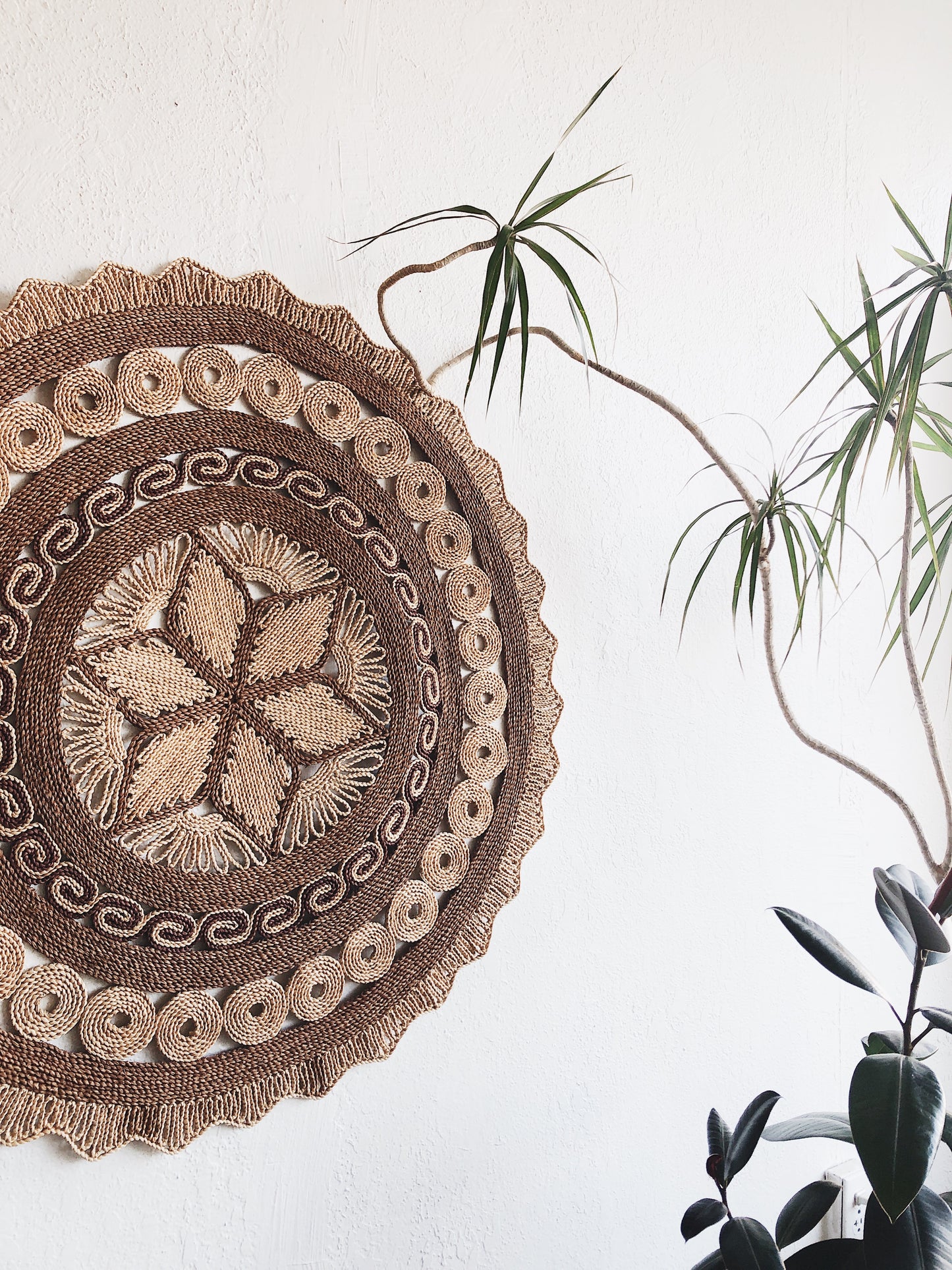 Vintage Round Straw Rugs