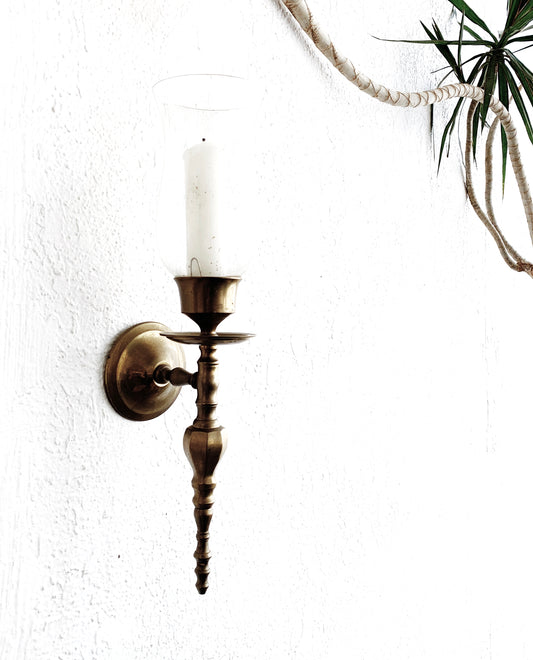 Vintage Brass Candle Sconce