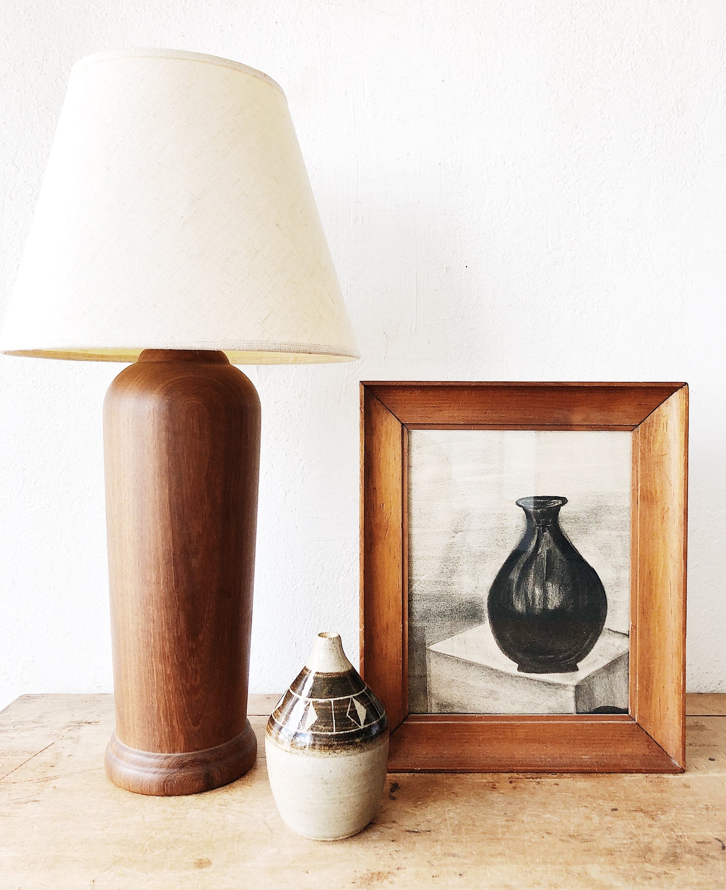 Stunning Hand Turned Walnut Lamp