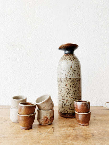 Vintage Stoneware Sake Set