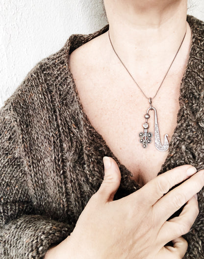 Vintage Deco Peacock Pendant