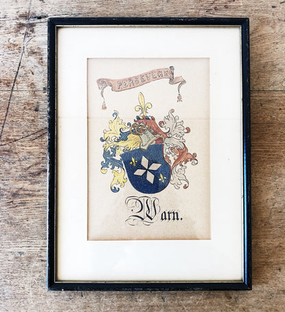 Vintage Crest Painting - Persevere