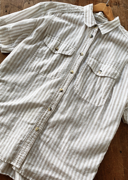 Vintage Cotton/Linen Blend Liz Button Up