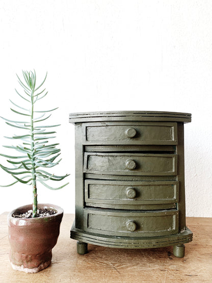Vintage Wood Jewelry Chest