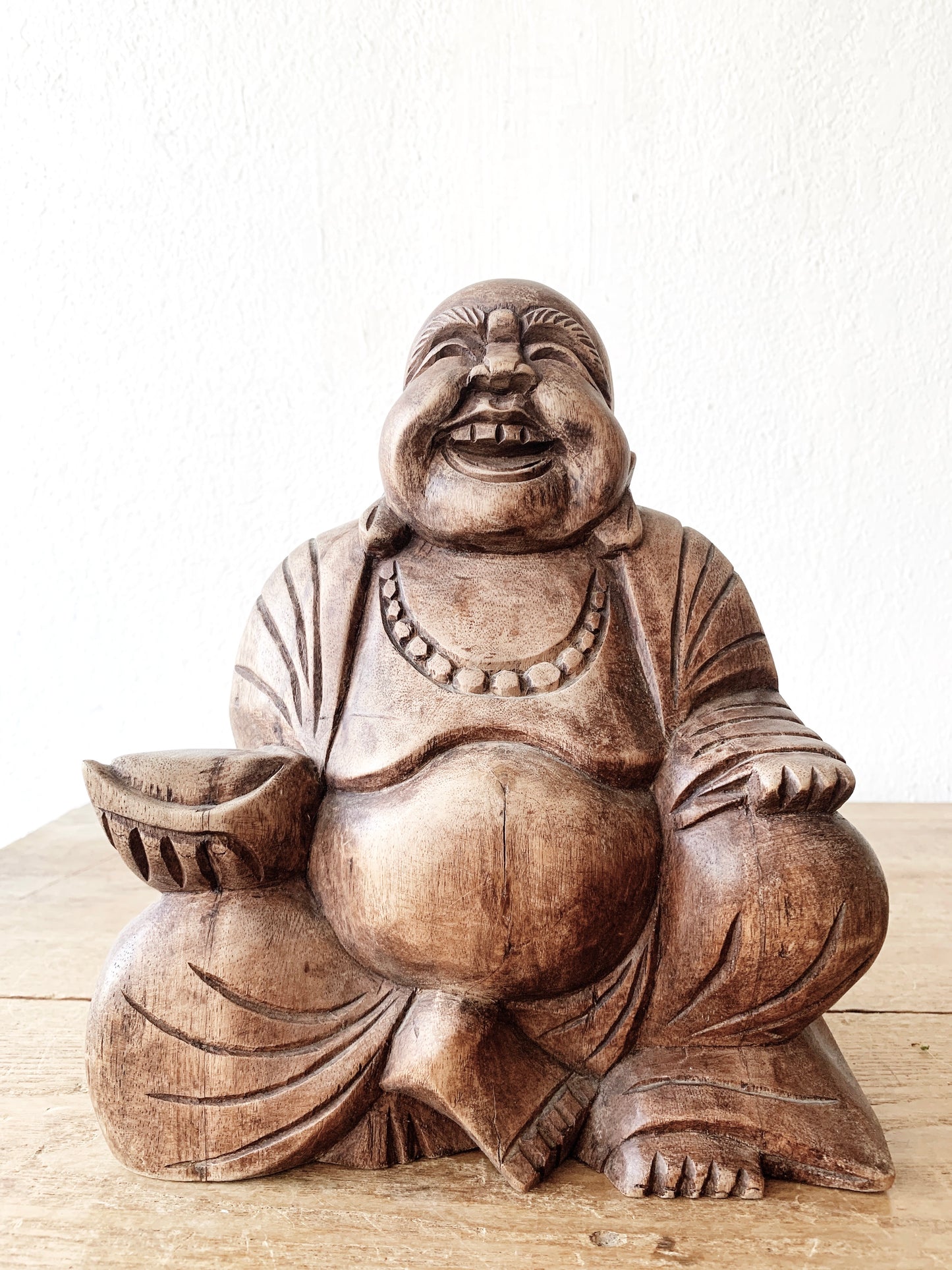 Large Carved Laughing Buddha Indonesia
