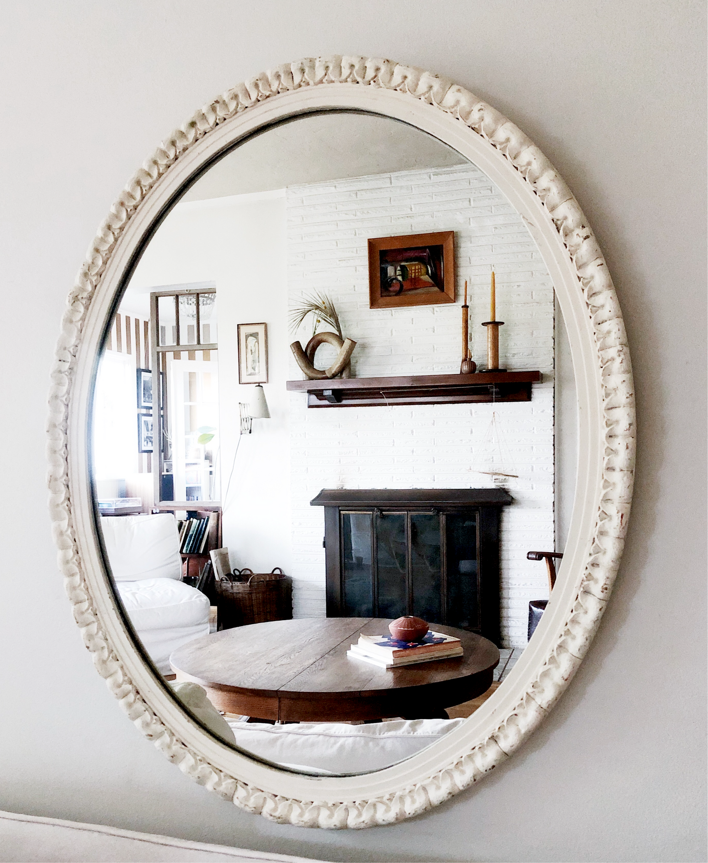 Vintage Gesso Framed Mirror