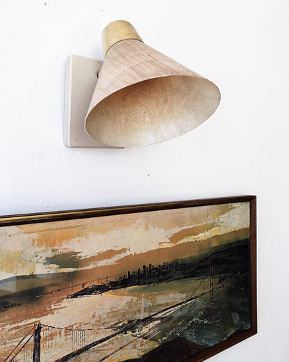 Vintage Mid Century Fiberglass Sconce Light