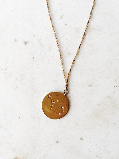 Sagittarius Zodiac Coin Necklace