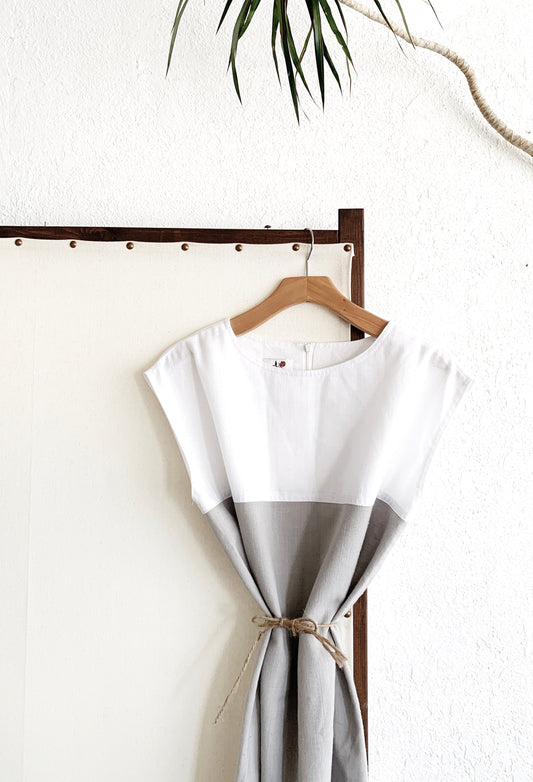 Vintage Color Block Shift Dress