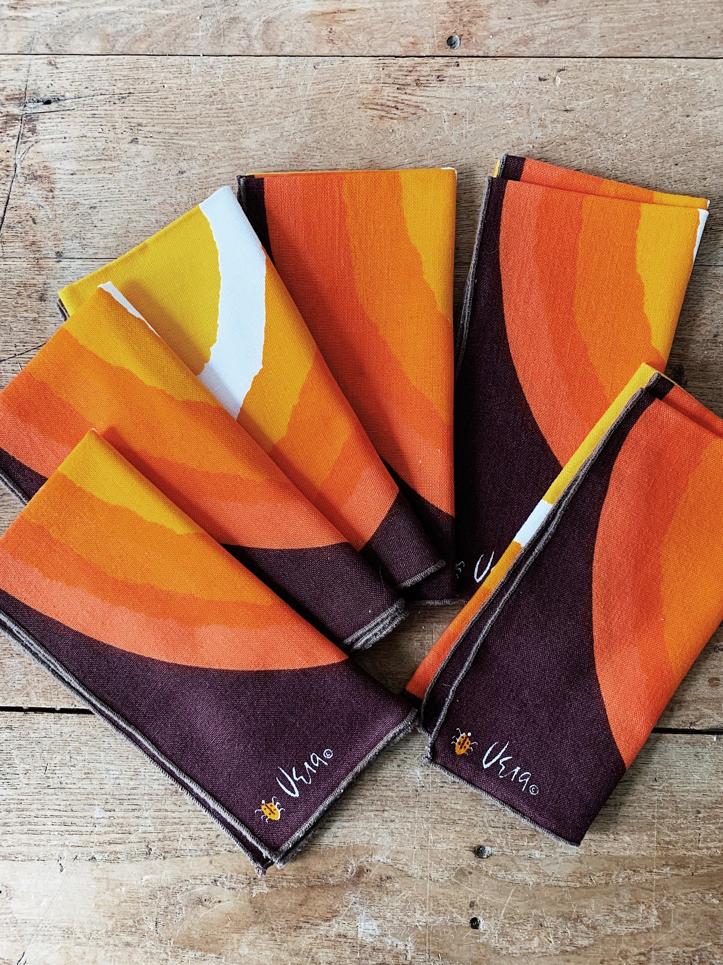 Vintage Vera Cloth Napkins Set of Six