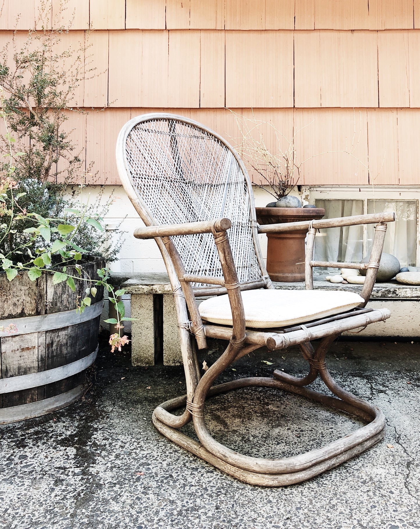Vintage Albini Style Bamboo Chair